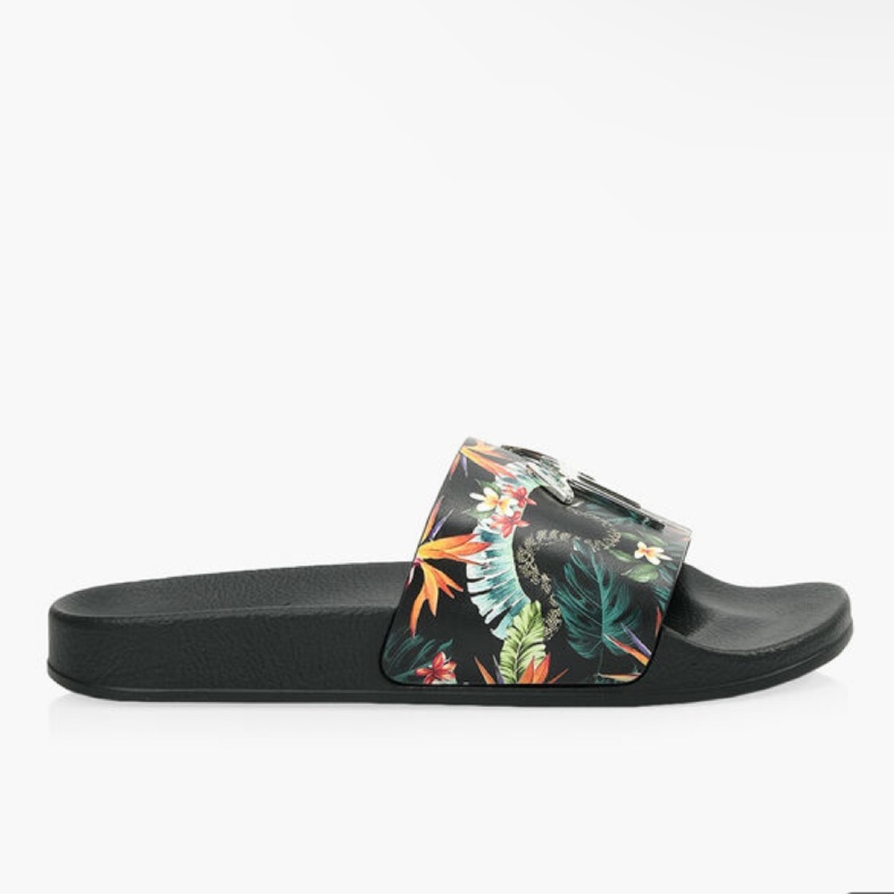 Giuseppe Zanotti floral slides